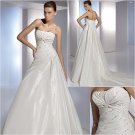 Free Shipping/2011 New arrival/A-line/Strapless/Taffeta/Chapel train/Wedding Dress/A1157