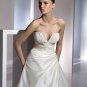 Free Shipping/2011 New arrival/A-line/Strapless/Satin/Chapel train/Wedding Dress/A1158