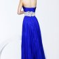 Beading Waistband Chiffon Strapless Prom Dress PE002