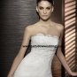 Free Shipping Strapless Satin&Lace Chapel train Wedding Gown A1197