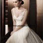 Free Shipping/2011 New arrival/A-line/Sleeveless/Satin&Lace/Chapel train/Wedding Dress/A1193