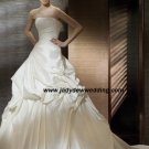 Free Shipping/2011 New arrival/A-line/Strapless/Satin/Chapel train/Wedding Dress/A1189