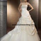 Free Shipping/2011 New arrival/A-line/Strapless/Satin&Mesh/Chapel train/Wedding Dress/A1187