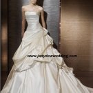 Free Shipping/2011 New arrival/A-line/Strapless/Satin/Chapel train/Wedding Dress/A1185