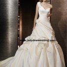 Free Shipping/2011 New arrival/A-line/One-Shoulder/Satin/Chapel train/Wedding Dress/A1184