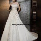 Free Shipping/2011 New arrival/A-line/Strapless/Satin&Lace/Chapel train/Wedding Dress/A1183