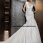 Free Shipping/2011 New arrival/Mermaid/One-Shoulder/Satin/Chapel  train/Wedding Dress/A1175