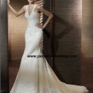 Free Shipping/2011 New arrival/Mermaid/Sleeveless/Satin&Lace/Chapel train/Wedding Dress/A1174