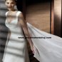 Free Shipping/2011 New arrival/A-line/Sleeveless/Satin&Chiffon/Chapel train/Wedding Dress/A1172
