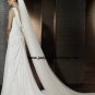 Free Shipping/2011 New arrival/A-line/Sleeveless/Satin&Chiffon/Chapel train/Wedding Dress/A1171