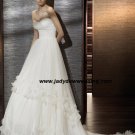 Empire waist Petals skirt Chapel train Strapless Wedding Gown A1169