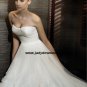 Empire waist Petals skirt Chapel train Strapless Wedding Gown A1169