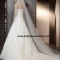 luxurious Spaghetti Chapel train Sweetheart Bridal Dress A1166