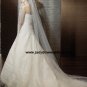 Free Shipping A-line Satin&Lace Chapel train Strapless Bridal Wedding Dress A1165
