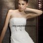Free Shipping A-line Satin&Lace Chapel train Strapless Bridal Wedding Dress A1165