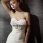 Free Shipping! High-quality Strapless Satin&Organza Chapel train Bridal Wedding Dress A1164