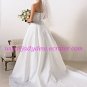Delicate/Satin/with Embroidery/Strapless/A-Line/Princess/Floor Length/Wedding Dress/AA109