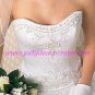 Delicate/Satin/with Embroidery/Strapless/A-Line/Princess/Floor Length/Wedding Dress/AA109