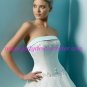 Delicate/Strapless/Satin&Organza/A-Line/Princess/Floor Length/ Wedding Dress/AA106