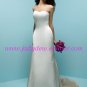 Laconic/Strapless/A-Line/Princess/Floor Length/Satin with Ribbon/Wedding Dress AA100