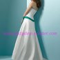Lovely/Strapless/A-Line/Princess/Floor Length/Satin/with Ribbon/Wedding Dress/AA098