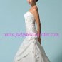 Delicate/Strapless/A-Line/Princess/Floor Length/Satin with Handmade Flower/Bridal Gown/AA097