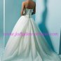 Graceful/Strapless/A-Line/Princess/Floor Length/Satin&Organza/with Appliques/Bridal Gown/AA086