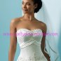 Graceful/Strapless/A-Line/Princess/Floor Length/Satin&Organza/with Appliques/Bridal Gown/AA086