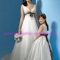 A-Line/Sleeveless/Satin/Court train/Bridal Gown/AA081