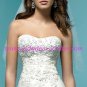 A-line/Sweatheart/Satin&Organza/Knee Length/Wedding Dress/AA080