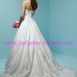 A-line/Strapless/Satin&Organza/Chapel train/Wedding Dress/AA074