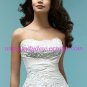 A-line/Strapless/Satin&Organza/Chapel train/Wedding Dress/AA074
