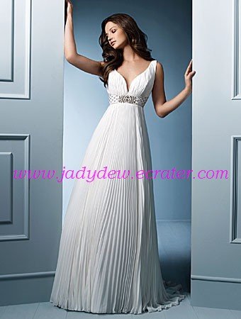 Beautiful/Sweetheart Neckline/Crepe&Satin/A-Line/Princess/Floor Length/Bridal Gown/AA063