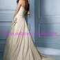 Elegant/Strapless/A-Line/Princess/Floor Length/Taffeta/with Handmade Flower/Wedding Dress/AA062