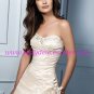Elegant/Strapless/A-Line/Princess/Floor Length/Taffeta/with Handmade Flower/Wedding Dress/AA062