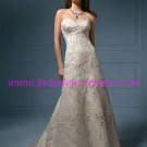 Graceful/Strapless/Sweetheart Neckline/A-Line/Princess/Floor-Length/Wedding Dress/AA060