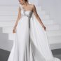 Sheath/Sweatheart/one-shoulder/Chiffon/Chapel train/Bridal Wedding Dress/GG036
