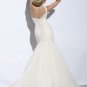 Free Shipping/Mermaid/Sloping Shoulder/Satin&Organza/Sweep length train/Bridal Wedding Dress/GG005