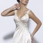 Free Shipping/Sheath/V-neck/Satin/Semi-cathedral train/Bridal Wedding Dress/GG006