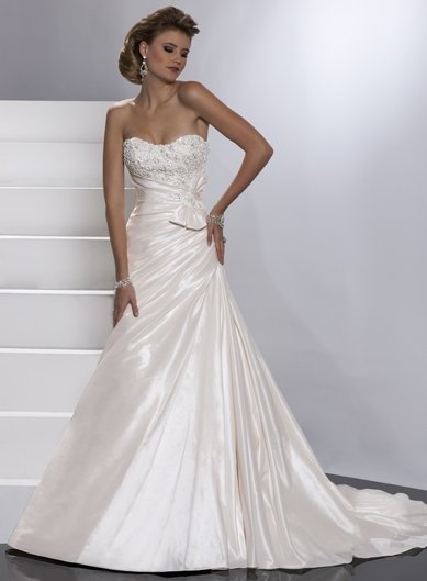 Free Shipping/Sheath/Sweatheart/Taffeta/Chapel train/Bridal Wedding Dress/GG023