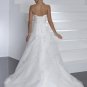 A-line/Sweatheart/Satin&Organza/Chapel train/Embroidery/Bridal Wedding Dress/GG048