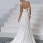 Free Shipping/Ivory chiffon with beadings Empire Sweetheart-neck Maternity Wedding dressGG051