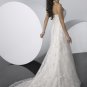 Free Shipping/Tulle with Appliqued Strapless A-line Chapel Train Wedding Gown GG102