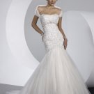 Free Shipping/Mermaid/Off the shoulder/Satin&Mesh/Sweep length train/Bridal Wedding Dress/GG106