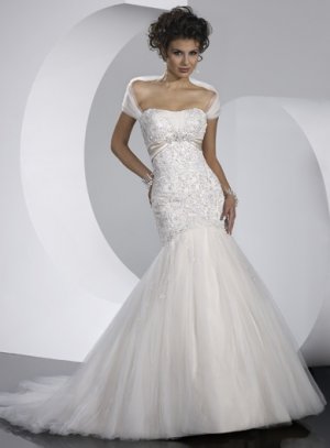 Free Shipping/Mermaid/Off the shoulder/Satin&Mesh/Sweep length train/Bridal Wedding Dress/GG106