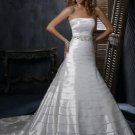 Free Shipping/Taffeta with Crystal Beadings A-line Strapless WEDDING GOWN GG108