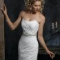 Free Shipping/Organza with Crystal Beadings Mermaid Strapless Bridal Wedding Gowns GG110