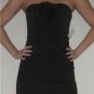 Black Flower Body Con Mini Dress Tunic S NWT