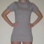 GRAY COWL TURTLE NECK SWEATER TUNIC TOP DRESS NWT