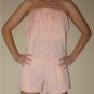 LIGHT PINK STRAPLESS TUBE RUFFLE ROMPER JUMPSUIT S M L NWT COVER UP
